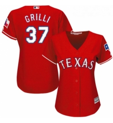Womens Majestic Texas Rangers 37 Jason Grilli Authentic Red Alternate Cool Base MLB Jersey Womens Majestic Texas Rangers 37 Jason Grilli Authentic Red Alternate Cool Base MLB Jersey