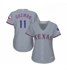 Womens Texas Rangers 11 Ronald Guzman Replica Grey Road Cool Base Baseball Jersey Womens Texas Rangers 11 Ronald Guzman Replica Grey Road Cool Base Baseball Jersey