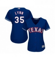 Womens Texas Rangers 35 Lance Lynn Replica Royal Blue Alternate 2 Cool Base Baseball Jersey Womens Texas Rangers 35 Lance Lynn Replica Royal Blue Alternate 2 Cool Base Baseball Jersey