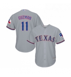 Youth Texas Rangers 11 Ronald Guzman Replica Grey Road Cool Base Baseball Jersey Youth Texas Rangers 11 Ronald Guzman Replica Grey Road Cool Base Baseball Jersey