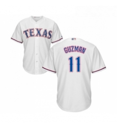 Youth Texas Rangers 11 Ronald Guzman Replica White Home Cool Base Baseball Jersey Youth Texas Rangers 11 Ronald Guzman Replica White Home Cool Base Baseball Jersey