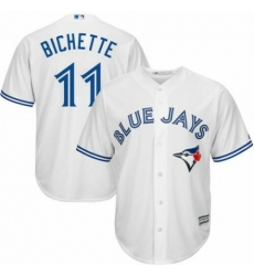Blue Jays 11 Bo Bichette White Cool Base Jersey Blue Jays 11 Bo Bichette White Cool Base Jersey