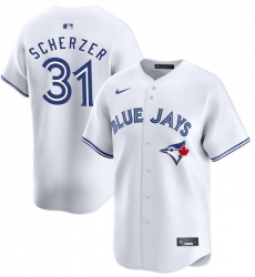 Men Toronto Blue Jays 31 Max Scherzer White 2024 Home Limited Stitched Jersey Men Toronto Blue Jays 31 Max Scherzer White 2024 Home Limited Stitched Jersey