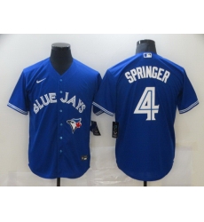 Men Toronto Blue Jays 4 George Springer Blue Stitched MLB Cool Base Nike Jersey Men Toronto Blue Jays 4 George Springer Blue Stitched MLB Cool Base Nike Jersey