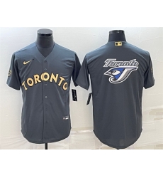 Men Toronto Blue Jays 6 Alek Manoah 2022 All Star Charcoal Team Big Logo Cool Base Stitched Baseball Jersey Men Toronto Blue Jays 6 Alek Manoah 2022 All Star Charcoal Team Big Logo Cool Base Stitched Baseball Jersey