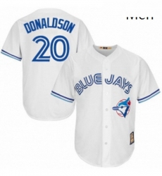 Mens Majestic Toronto Blue Jays 20 Josh Donaldson Replica White Cooperstown MLB Jersey Mens Majestic Toronto Blue Jays 20 Josh Donaldson Replica White Cooperstown MLB Jersey