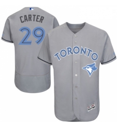 Mens Majestic Toronto Blue Jays 29 Joe Carter Authentic Gray 2016 Fathers Day Fashion Flex Base MLB Jersey Mens Majestic Toronto Blue Jays 29 Joe Carter Authentic Gray 2016 Fathers Day Fashion Flex Base MLB Jersey