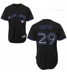 Mens Majestic Toronto Blue Jays 29 Joe Carter Replica Black Fashion MLB Jersey Mens Majestic Toronto Blue Jays 29 Joe Carter Replica Black Fashion MLB Jersey