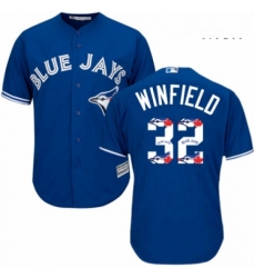 Mens Majestic Toronto Blue Jays 32 Dave Winfield Authentic Blue Team Logo Fashion MLB Jersey Mens Majestic Toronto Blue Jays 32 Dave Winfield Authentic Blue Team Logo Fashion MLB Jersey