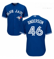 Mens Majestic Toronto Blue Jays 46 Brett Anderson Replica Blue Alternate MLB Jersey Mens Majestic Toronto Blue Jays 46 Brett Anderson Replica Blue Alternate MLB Jersey