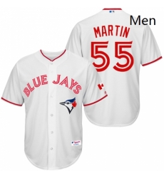 Mens Majestic Toronto Blue Jays 55 Russell Martin Replica White 2015 Canada Day MLB Jersey Mens Majestic Toronto Blue Jays 55 Russell Martin Replica White 2015 Canada Day MLB Jersey