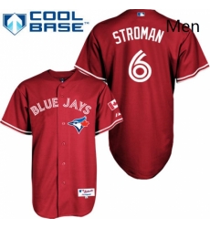 Mens Majestic Toronto Blue Jays 6 Marcus Stroman Authentic Red Canada Day MLB Jersey Mens Majestic Toronto Blue Jays 6 Marcus Stroman Authentic Red Canada Day MLB Jersey
