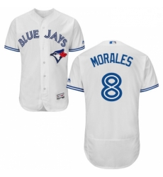 Mens Majestic Toronto Blue Jays 8 Kendrys Morales White Flexbase Authentic Collection MLB Jersey Mens Majestic Toronto Blue Jays 8 Kendrys Morales White Flexbase Authentic Collection MLB Jersey
