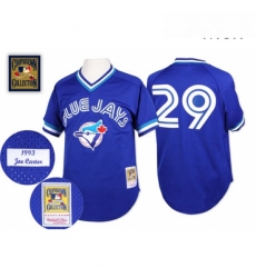 Mens Mitchell and Ness Toronto Blue Jays 29 Joe Carter Replica Blue Throwback MLB Jersey Mens Mitchell and Ness Toronto Blue Jays 29 Joe Carter Replica Blue Throwback MLB Jersey