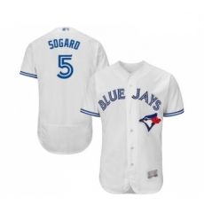 Mens Toronto Blue Jays 5 Eric Sogard White Home Flex Base Authentic Collection Baseball Jersey Mens Toronto Blue Jays 5 Eric Sogard White Home Flex Base Authentic Collection Baseball Jersey
