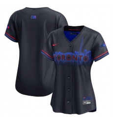 Women Toronto Blue Jays Blank Black 2024 City Connect Limited Stitched Baseball Jersey Women Toronto Blue Jays Blank Black 2024 City Connect Limited Stitched Baseball Jersey