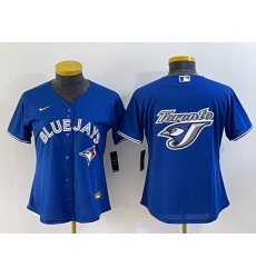 Women Toronto Blue Jays Blue Team Big Logo Stitched Baseball Jersey Women Toronto Blue Jays Blue Team Big Logo Stitched Baseball Jersey