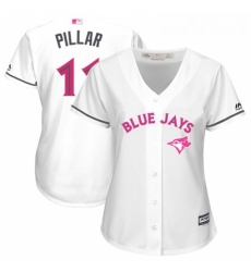 Womens Majestic Toronto Blue Jays 11 Kevin Pillar Authentic White Mothers Day Cool Base MLB Jersey Womens Majestic Toronto Blue Jays 11 Kevin Pillar Authentic White Mothers Day Cool Base MLB Jersey