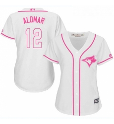 Womens Majestic Toronto Blue Jays 12 Roberto Alomar Replica White Fashion Cool Base MLB Jersey Womens Majestic Toronto Blue Jays 12 Roberto Alomar Replica White Fashion Cool Base MLB Jersey