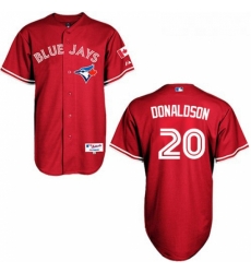 Womens Majestic Toronto Blue Jays 20 Josh Donaldson Authentic Red Canada Day MLB Jersey Womens Majestic Toronto Blue Jays 20 Josh Donaldson Authentic Red Canada Day MLB Jersey