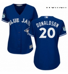 Womens Majestic Toronto Blue Jays 20 Josh Donaldson Authentic Royal Blue 2017 Spring Training Cool Base MLB Jersey Womens Majestic Toronto Blue Jays 20 Josh Donaldson Authentic Royal Blue 2017 Spring Training Cool Base MLB Jersey