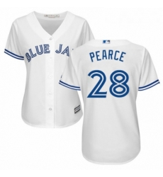 Womens Majestic Toronto Blue Jays 28 Steve Pearce Authentic White Home MLB Jersey Womens Majestic Toronto Blue Jays 28 Steve Pearce Authentic White Home MLB Jersey
