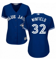 Womens Majestic Toronto Blue Jays 32 Dave Winfield Authentic Blue Alternate MLB Jersey Womens Majestic Toronto Blue Jays 32 Dave Winfield Authentic Blue Alternate MLB Jersey