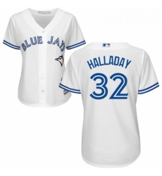 Womens Majestic Toronto Blue Jays 32 Roy Halladay Replica White Home MLB Jersey Womens Majestic Toronto Blue Jays 32 Roy Halladay Replica White Home MLB Jersey