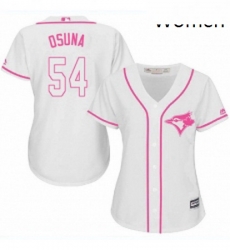 Womens Majestic Toronto Blue Jays 54 Roberto Osuna Replica White Fashion Cool Base MLB Jersey Womens Majestic Toronto Blue Jays 54 Roberto Osuna Replica White Fashion Cool Base MLB Jersey