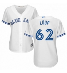 Womens Majestic Toronto Blue Jays 62 Aaron Loup Authentic White Home MLB Jersey Womens Majestic Toronto Blue Jays 62 Aaron Loup Authentic White Home MLB Jersey