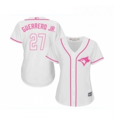 Womens Toronto Blue Jays 27 Vladimir Guerrero Jr Replica White Fashion Cool Base Baseball Jersey Womens Toronto Blue Jays 27 Vladimir Guerrero Jr Replica White Fashion Cool Base Baseball Jersey