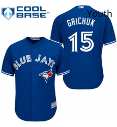 Youth Majestic Toronto Blue Jays 15 Randal Grichuk Replica Blue Alternate MLB Jersey Youth Majestic Toronto Blue Jays 15 Randal Grichuk Replica Blue Alternate MLB Jersey