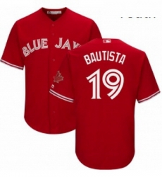 Youth Majestic Toronto Blue Jays 19 Jose Bautista Replica Scarlet Alternate MLB Jersey Youth Majestic Toronto Blue Jays 19 Jose Bautista Replica Scarlet Alternate MLB Jersey
