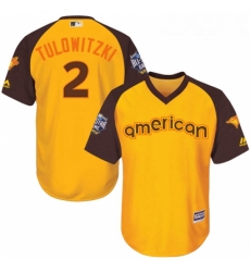 Youth Majestic Toronto Blue Jays 2 Troy Tulowitzki Authentic Yellow 2016 All Star American League BP Cool Base MLB Jersey Youth Majestic Toronto Blue Jays 2 Troy Tulowitzki Authentic Yellow 2016 All Star American League BP Cool Base MLB Jersey