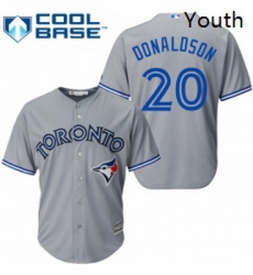 Youth Majestic Toronto Blue Jays 20 Josh Donaldson Replica Grey Road MLB Jersey Youth Majestic Toronto Blue Jays 20 Josh Donaldson Replica Grey Road MLB Jersey