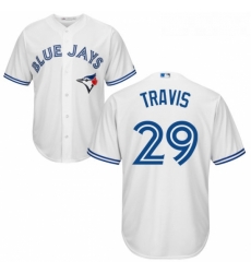 Youth Majestic Toronto Blue Jays 29 Devon Travis Authentic White Home MLB Jersey Youth Majestic Toronto Blue Jays 29 Devon Travis Authentic White Home MLB Jersey