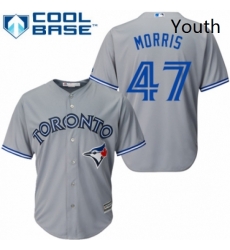 Youth Majestic Toronto Blue Jays 47 Jack Morris Authentic Grey Road MLB Jersey Youth Majestic Toronto Blue Jays 47 Jack Morris Authentic Grey Road MLB Jersey