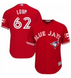 Youth Majestic Toronto Blue Jays 62 Aaron Loup Replica Scarlet Alternate MLB Jersey Youth Majestic Toronto Blue Jays 62 Aaron Loup Replica Scarlet Alternate MLB Jersey