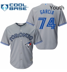 Youth Majestic Toronto Blue Jays 74 Jaime Garcia Replica Grey Road MLB Jersey Youth Majestic Toronto Blue Jays 74 Jaime Garcia Replica Grey Road MLB Jersey