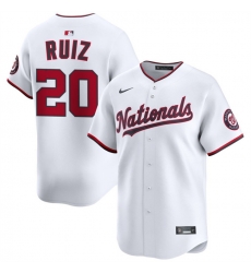 Men Washington Nationals 20 Keibert Ruiz White 2025 Home Limited Stitched Baseball Jersey