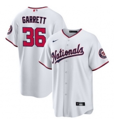 Men Washington Nationals 36 Stone Garrett White Cool Base Stitched Baseball Jersey Men Washington Nationals 36 Stone Garrett White Cool Base Stitched Baseball Jersey