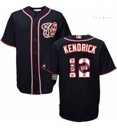 Mens Majestic Washington Nationals 12 Howie Kendrick Authentic Navy Blue Team Logo Fashion Cool Base MLB Jersey Mens Majestic Washington Nationals 12 Howie Kendrick Authentic Navy Blue Team Logo Fashion Cool Base MLB Jersey