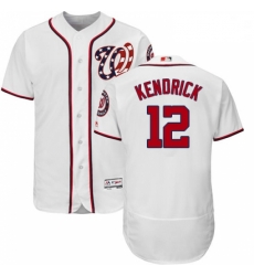 Mens Majestic Washington Nationals 12 Howie Kendrick White Home Flex Base Authentic Collection MLB Jersey Mens Majestic Washington Nationals 12 Howie Kendrick White Home Flex Base Authentic Collection MLB Jersey