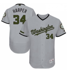 Mens Majestic Washington Nationals 34 Bryce Harper Grey Memorial Day Authentic Collection Flex Base MLB Jersey Mens Majestic Washington Nationals 34 Bryce Harper Grey Memorial Day Authentic Collection Flex Base MLB Jersey