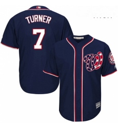 Mens Majestic Washington Nationals 7 Trea Turner Replica Navy Blue Alternate 2 Cool Base MLB Jersey Mens Majestic Washington Nationals 7 Trea Turner Replica Navy Blue Alternate 2 Cool Base MLB Jersey