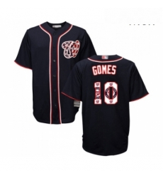 Mens Washington Nationals 10 Yan Gomes Authentic Navy Blue Team Logo Fashion Cool Base Baseball Jersey Mens Washington Nationals 10 Yan Gomes Authentic Navy Blue Team Logo Fashion Cool Base Baseball Jersey