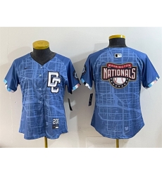 Women Washington Nationals Team Big Logo Blue 2025 City Connect Limited Stitched Baseball Jersey Women Washington Nationals Team Big Logo Blue 2025 City Connect Limited Stitched Baseball Jersey