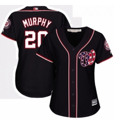 Womens Majestic Washington Nationals 20 Daniel Murphy Authentic Navy Blue Alternate 2 Cool Base MLB Jersey Womens Majestic Washington Nationals 20 Daniel Murphy Authentic Navy Blue Alternate 2 Cool Base MLB Jersey