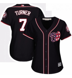 Womens Majestic Washington Nationals 7 Trea Turner Authentic Navy Blue Alternate 2 Cool Base MLB Jersey Womens Majestic Washington Nationals 7 Trea Turner Authentic Navy Blue Alternate 2 Cool Base MLB Jersey