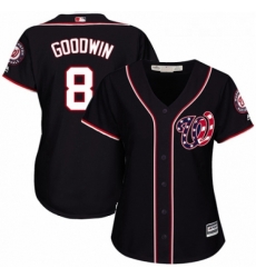 Womens Majestic Washington Nationals 8 Brian Goodwin Authentic Navy Blue Alternate 2 Cool Base MLB Jersey Womens Majestic Washington Nationals 8 Brian Goodwin Authentic Navy Blue Alternate 2 Cool Base MLB Jersey